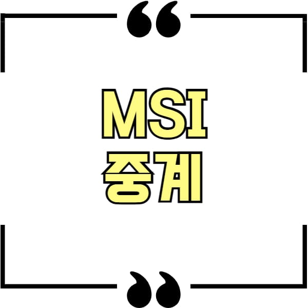 msi 일정