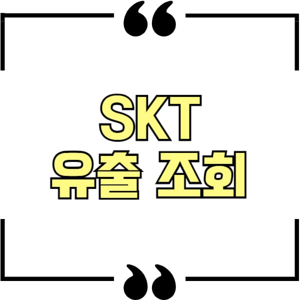 SKT 유출 조회
