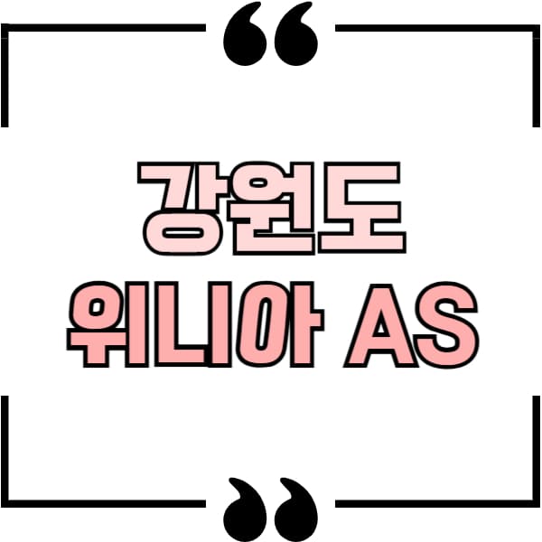 강원도 위니아 AS