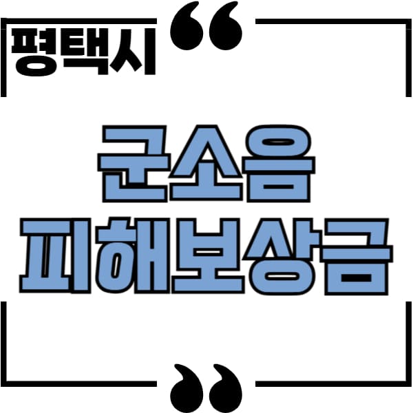 군소음 피해보상금