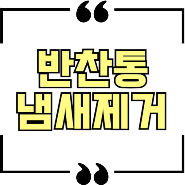 반찬통 냄새제거