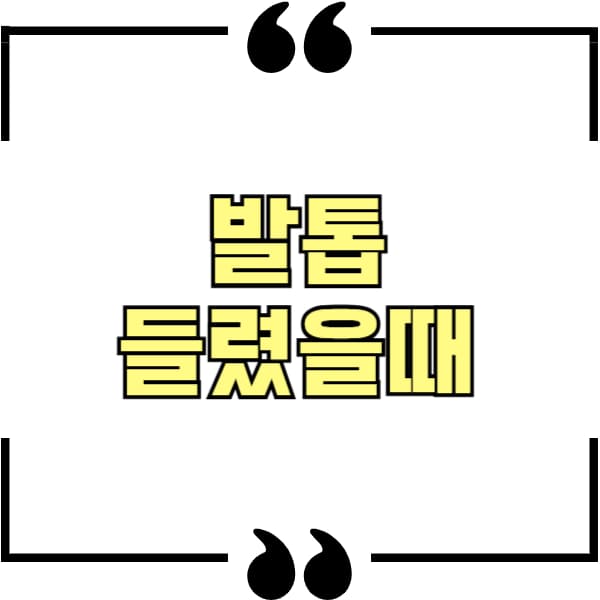 발톱 들렸을때