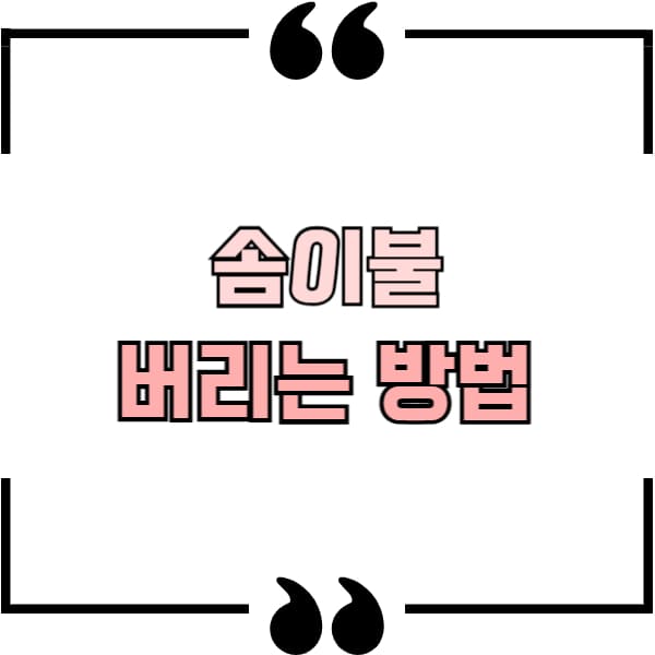 솜이불 버리는 방법