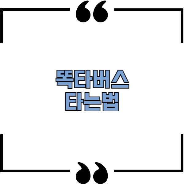 똑타버스 타는법