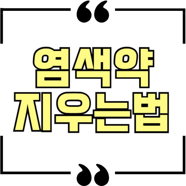 염색약 지우는법