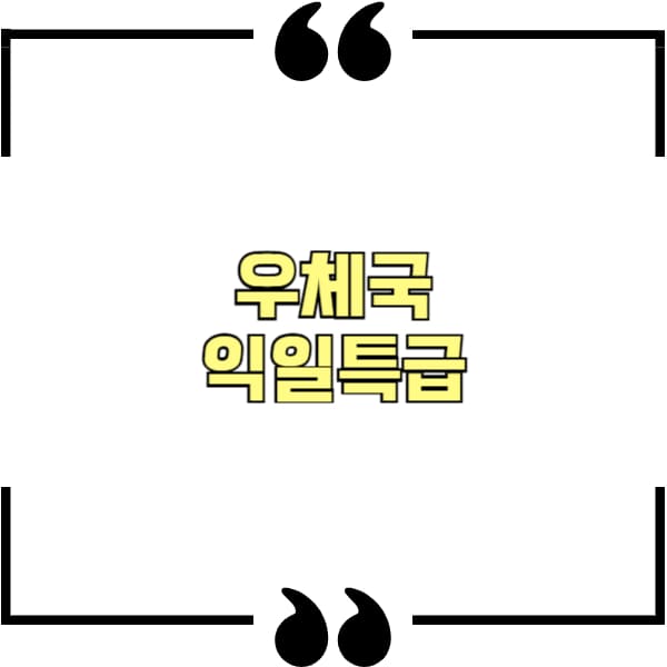 우체국 익일특급