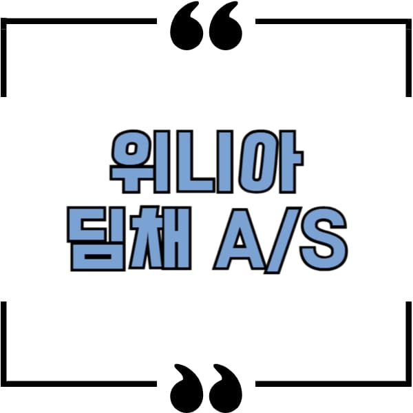위니아 딤채 as