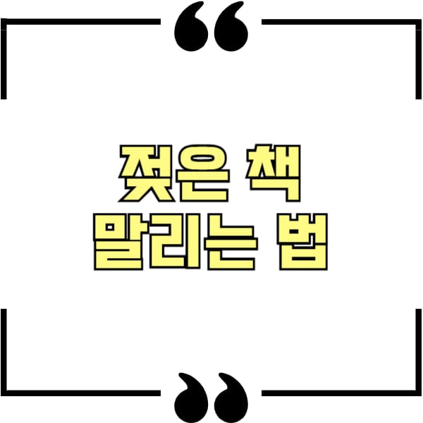 젖은 책 말리는 법