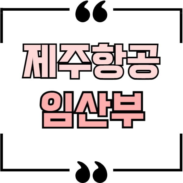제주항공 임산부