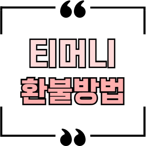 티머니 환불방법